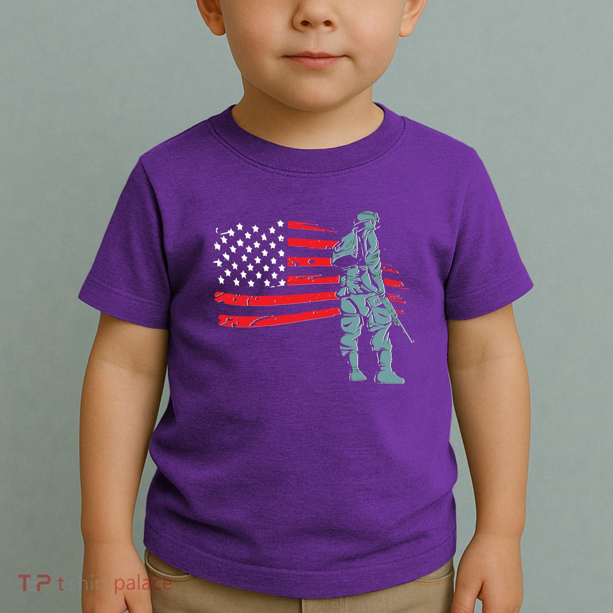 Support Our Soldiers USA American Flag Toddler T-Shirt