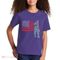 Support Our Soldiers USA American Flag Kids T-Shirt thumb 2