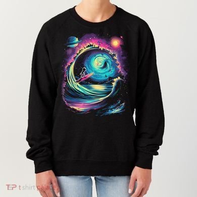 Surfing Outta Space Astronaut Women's Sweatshirt