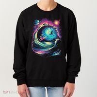 Surfing Outta Space Astronaut Women's Sweatshirt thumb 0