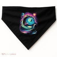 Surfing Outta Space Astronaut USA-Made Doggie Bandana thumb 0