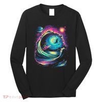 Surfing Outta Space Astronaut Long Sleeve Shirt thumb 0