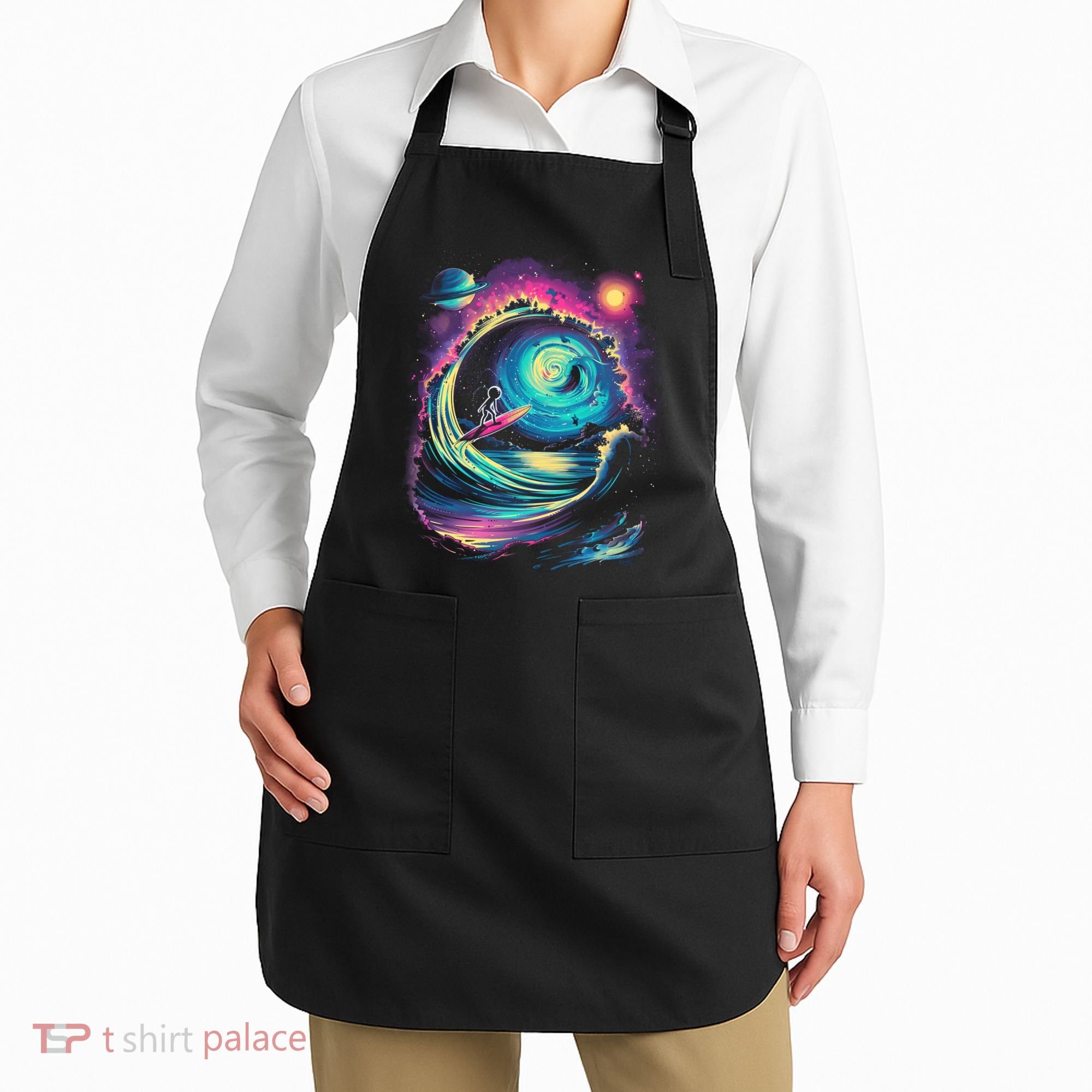 Surfing Outta Space Astronaut Apron
