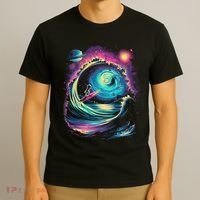 Surfing Outta Space Astronaut T-Shirt thumb 3