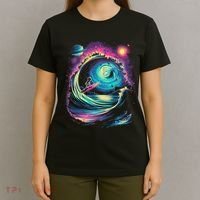 Surfing Outta Space Astronaut T-Shirt thumb 4