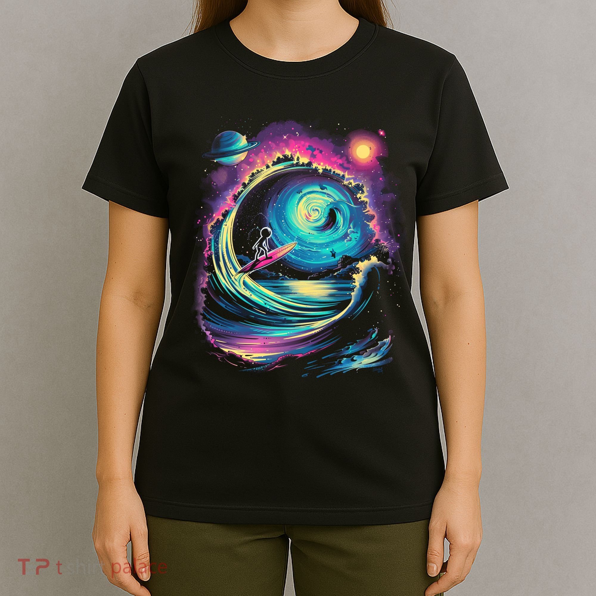 Surfing Outta Space Astronaut T-Shirt
