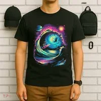 Surfing Outta Space Astronaut T-Shirt thumb 6