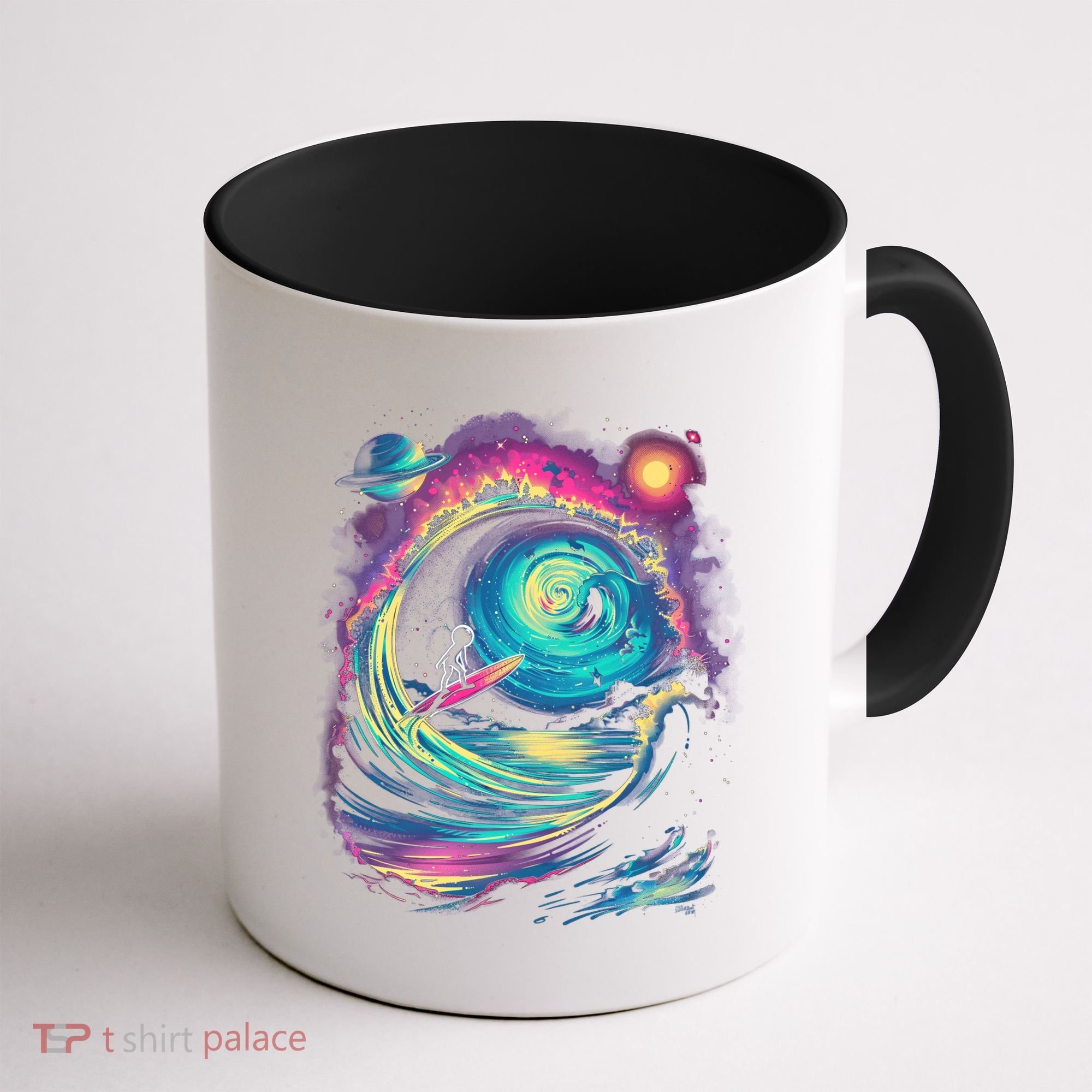 Surfing Outta Space Astronaut Coffee Mug