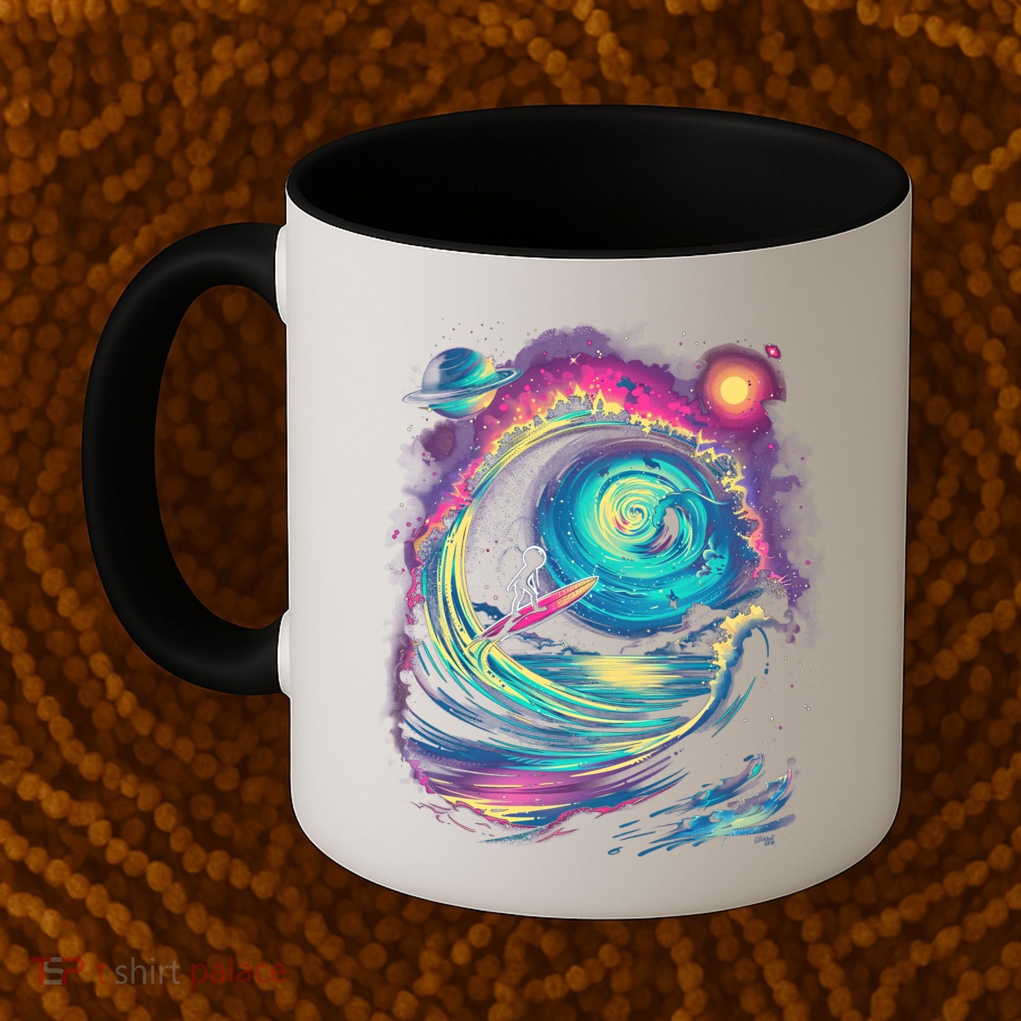 Surfing Outta Space Astronaut Coffee Mug