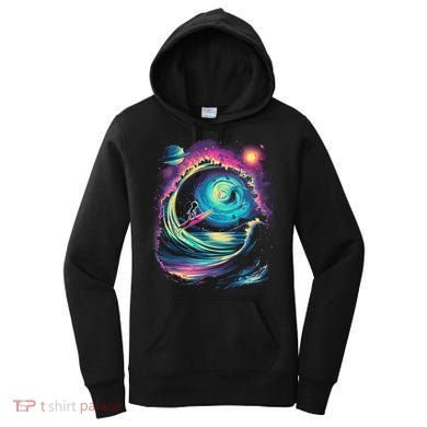 Surfing Outta Space Astronaut Women's Hoodie