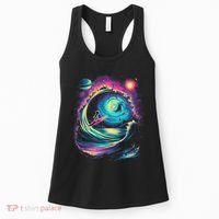 Surfing Outta Space Astronaut Women's Tank Top thumb 0