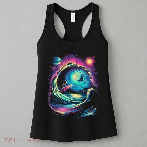 Surfing Outta Space Astronaut Women's Tank Top