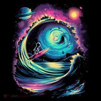 Surfing Outta Space Astronaut Women's Tank Top thumb 5