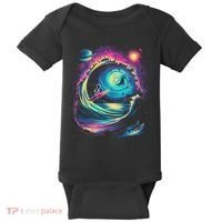 Surfing Outta Space Astronaut Baby Bodysuit thumb 0