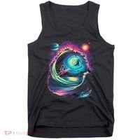 Surfing Outta Space Astronaut Tank Top thumb 0