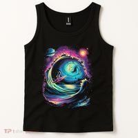 Surfing Outta Space Astronaut Tank Top thumb 2