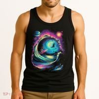 Surfing Outta Space Astronaut Tank Top thumb 3