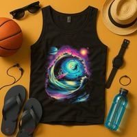 Surfing Outta Space Astronaut Tank Top thumb 4