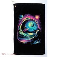 Surfing Outta Space Astronaut Golf Towel thumb 0