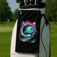 Surfing Outta Space Astronaut Golf Towel thumb 2