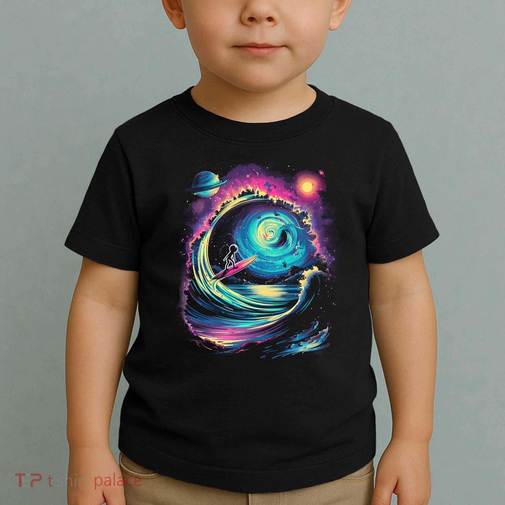 Surfing Outta Space Astronaut Toddler T-Shirt