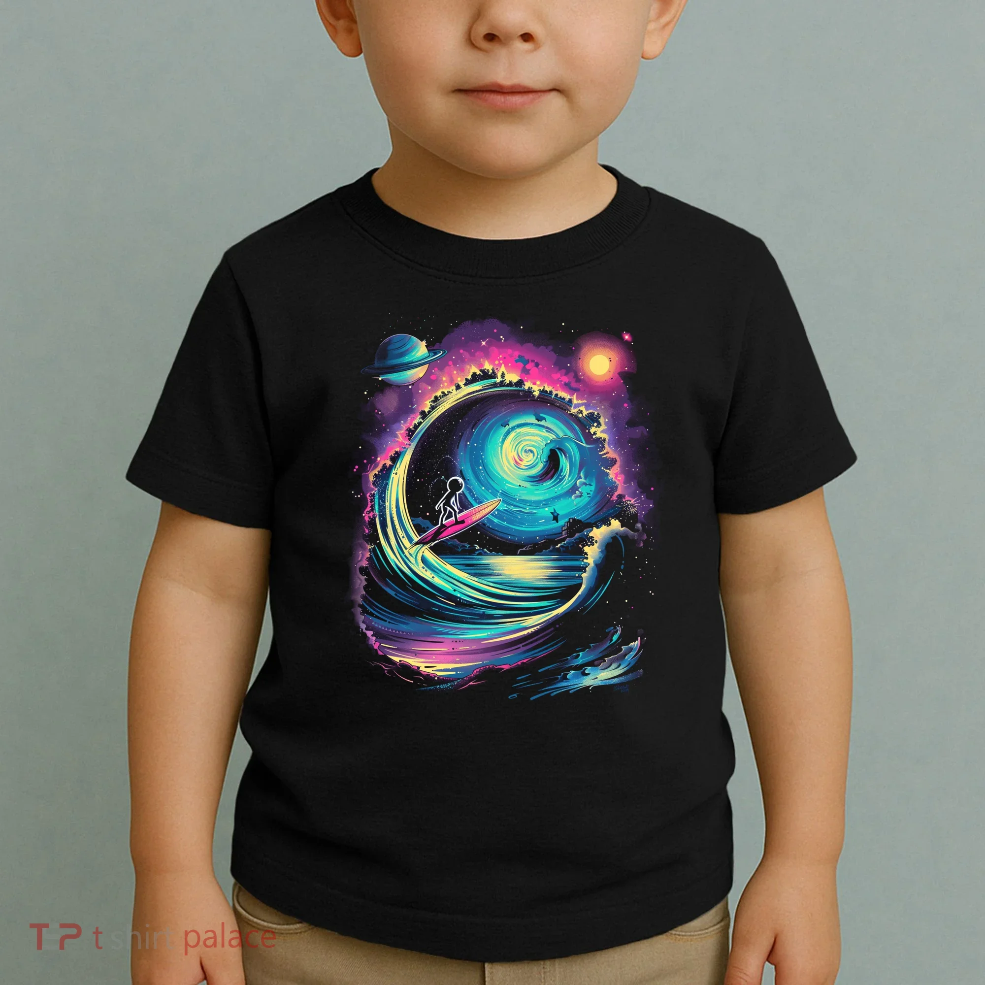 Surfing Outta Space Astronaut Toddler T-Shirt