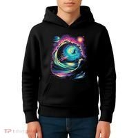 Surfing Outta Space Astronaut Kids Hoodie thumb 4