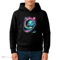 Surfing Outta Space Astronaut Kids Hoodie thumb 4
