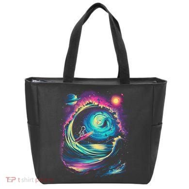Surfing Outta Space Astronaut Tote Bag