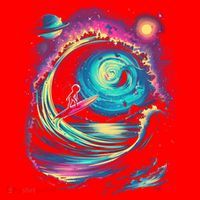 Surfing Outta Space Astronaut Santa Hat thumb 1