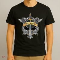 Sword Of Saint Michael The Archangel Catholic Men T-Shirt thumb 3