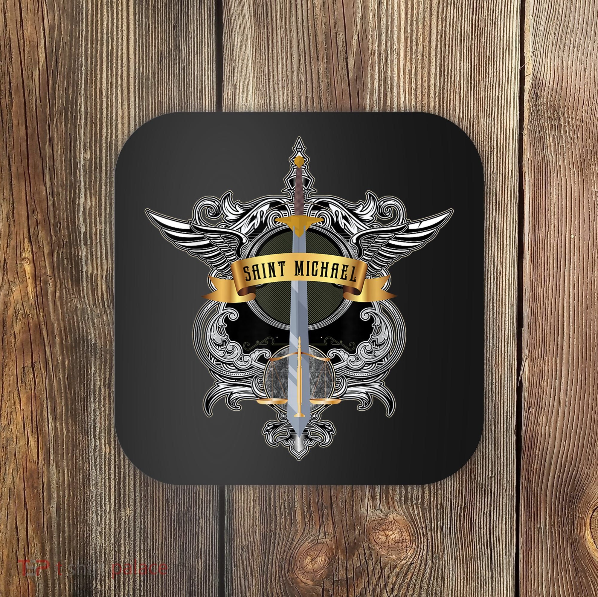 Sword Of Saint Michael The Archangel Catholic Men Coaster