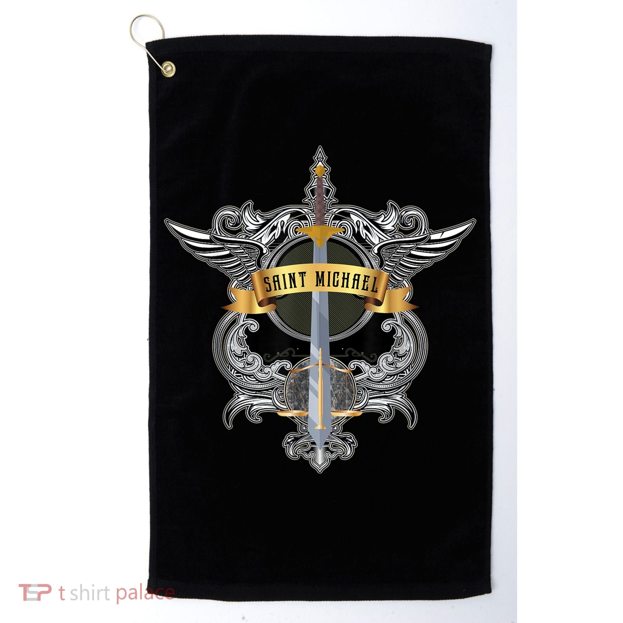 Sword Of Saint Michael The Archangel Catholic Men Golf Towel