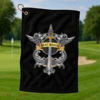 Sword Of Saint Michael The Archangel Catholic Men Golf Towel thumb 1