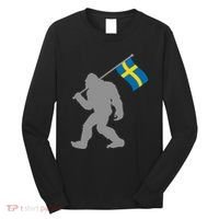 Sverige Or Swedish Flag On Sweden Flag Long Sleeve Shirt thumb 0