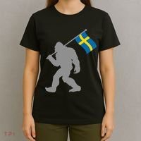 Sverige Or Swedish Flag On Sweden Flag T-Shirt thumb 4