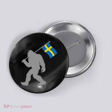 Sverige Or Swedish Flag On Sweden Flag Button
