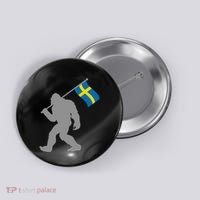 Sverige Or Swedish Flag On Sweden Flag Button thumb 0