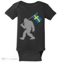Sverige Or Swedish Flag On Sweden Flag Baby Bodysuit thumb 0