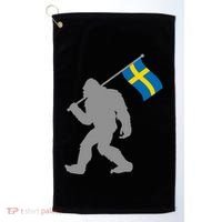 Sverige Or Swedish Flag On Sweden Flag Golf Towel thumb 0