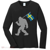 Sverige Or Swedish Flag On Sweden Flag Women's Long Sleeve Shirt thumb 0
