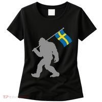 Sverige Or Swedish Flag On Sweden Flag Women's T-Shirt thumb 0