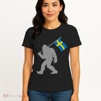 Sverige Or Swedish Flag On Sweden Flag Women's T-Shirt thumb 4