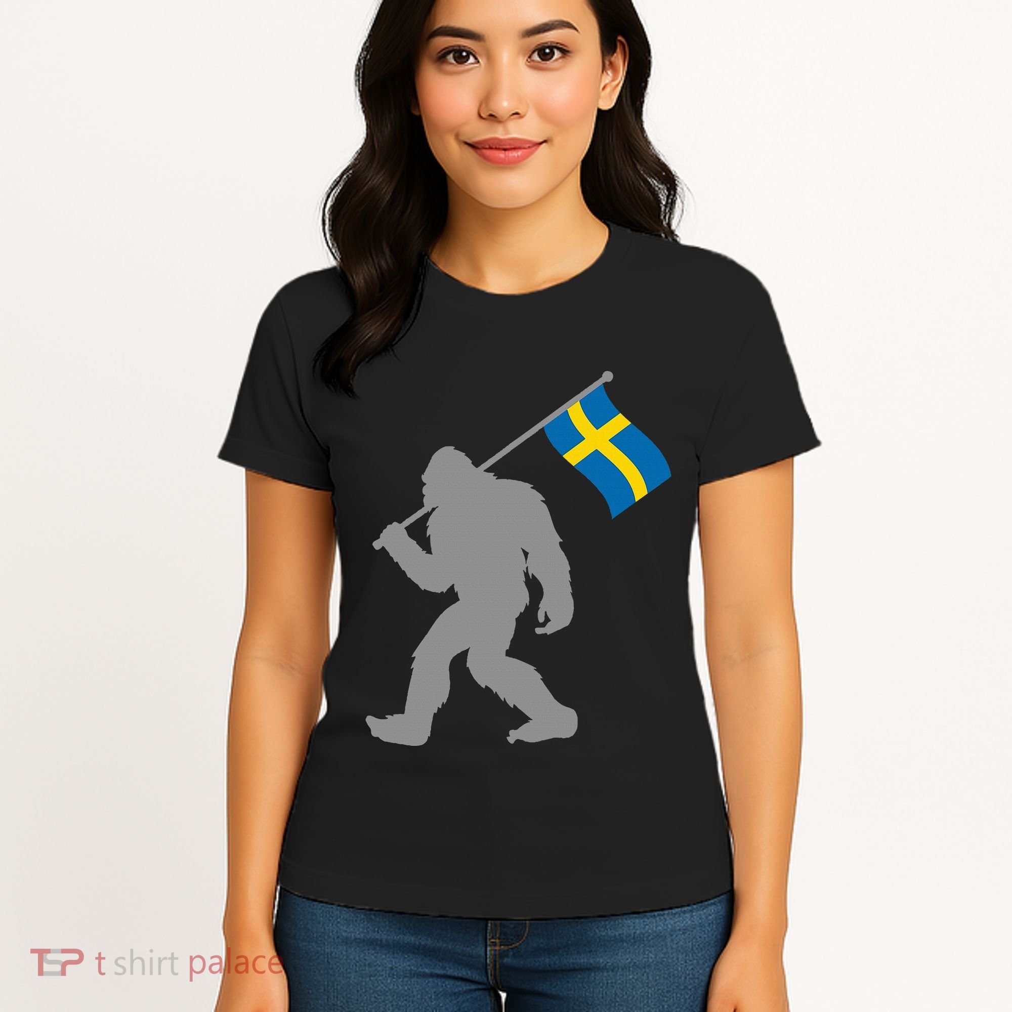 Sverige Or Swedish Flag On Sweden Flag Women's T-Shirt
