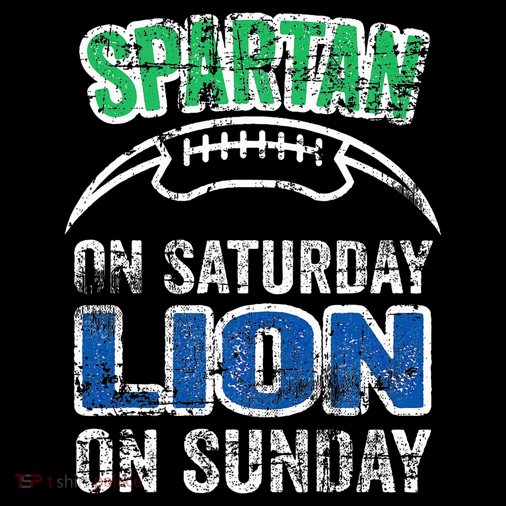 Spartan On Saturday Lion On Sunday Funny Detroit Women's Hoodie