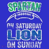 Spartan On Saturday Lion On Sunday Funny Detroit Mousepad thumb 1
