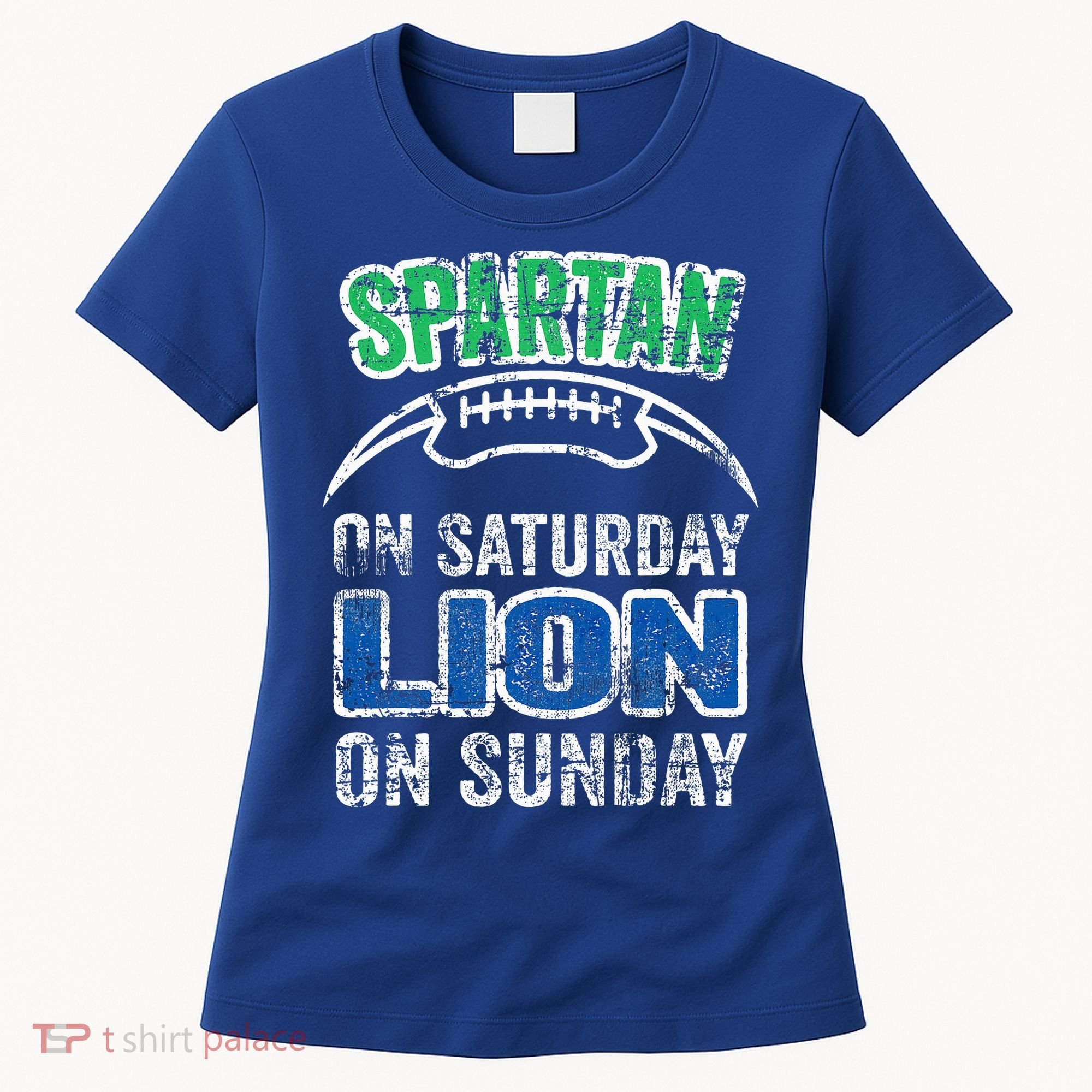Spartan On Saturday Lion On Sunday Funny Detroit Women's T-Shirt