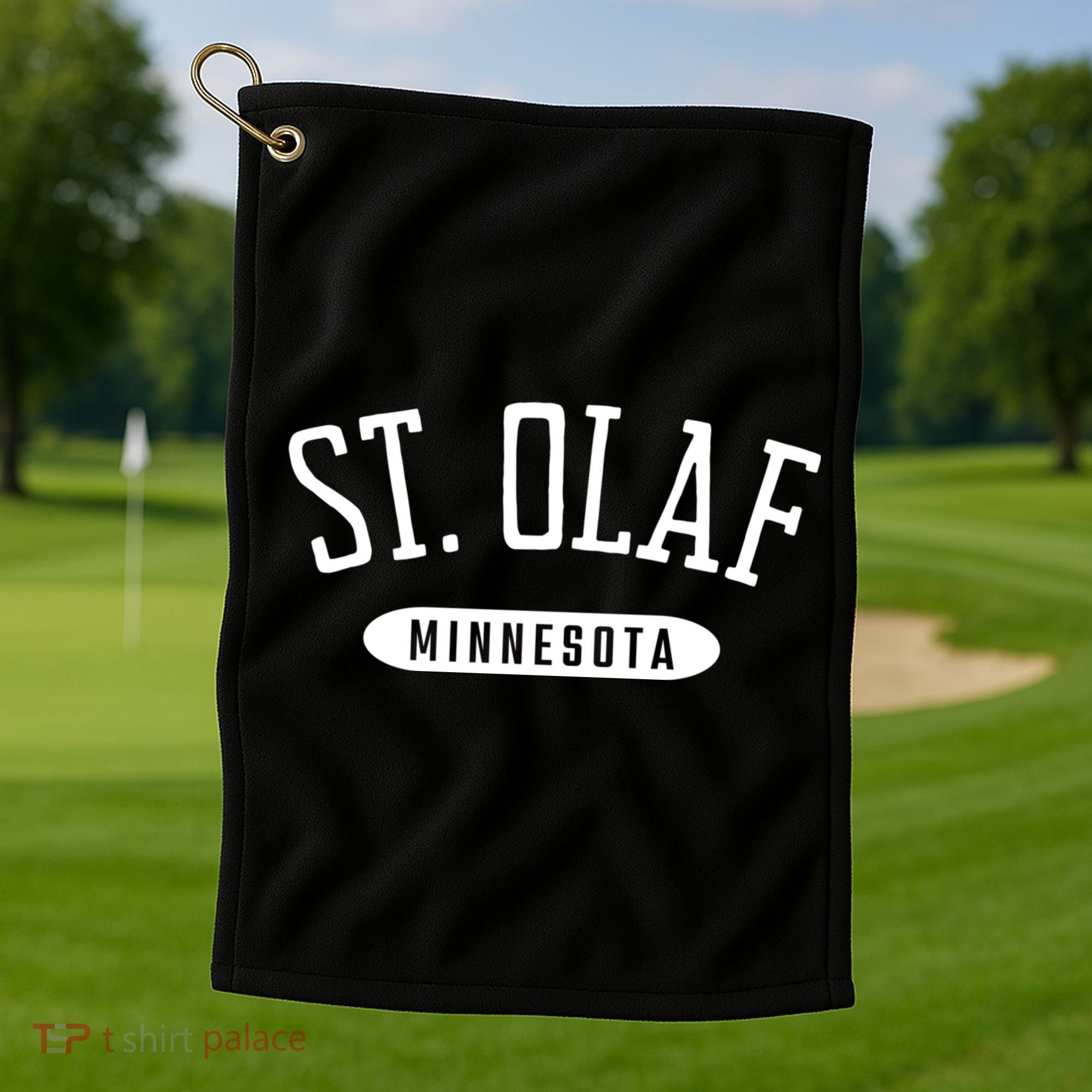 St. Olaf Shirt Classic Style St. Olaf Minnesota MN Golf Towel