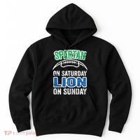 Spartan On Saturday Lion On Sunday Detroit Won Hoodie thumb 0