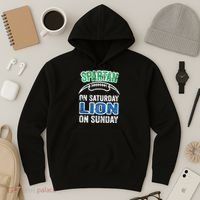 Spartan On Saturday Lion On Sunday Detroit Won Hoodie thumb 3